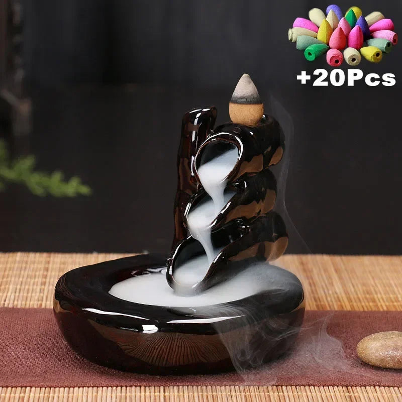 Creative Ceramic Backflow Incense Burner | Home Decor Censer