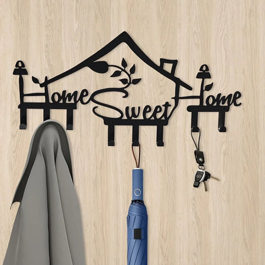 Metal Wall Mounted Coat Rack – Modern ‘Home Sweet Home