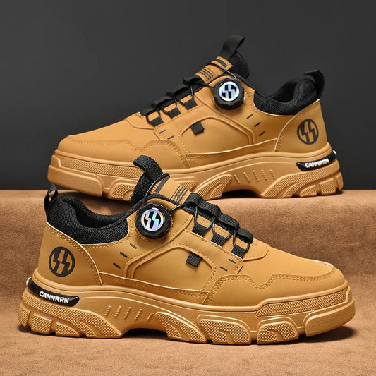 Men’s Autumn Winter Boots | Rotating Shoelaces Casual Outdoor