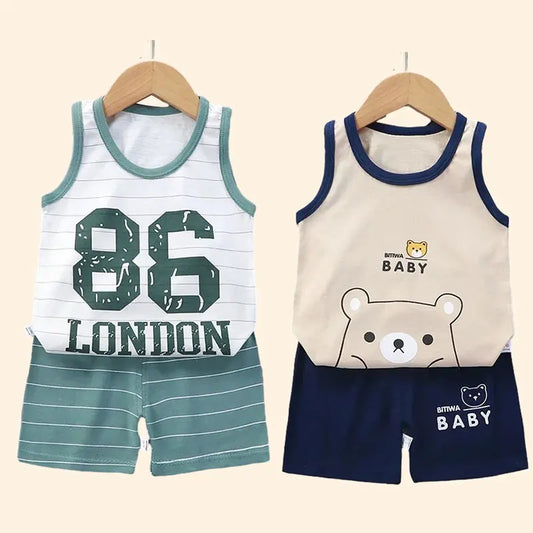 Kids Summer Clothing Set | Cotton Vest