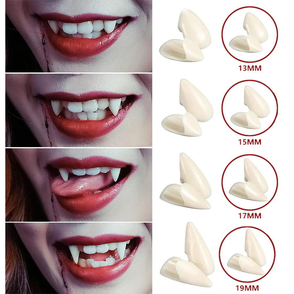 Vampire Teeth Fangs with Adhesive | False Teeth