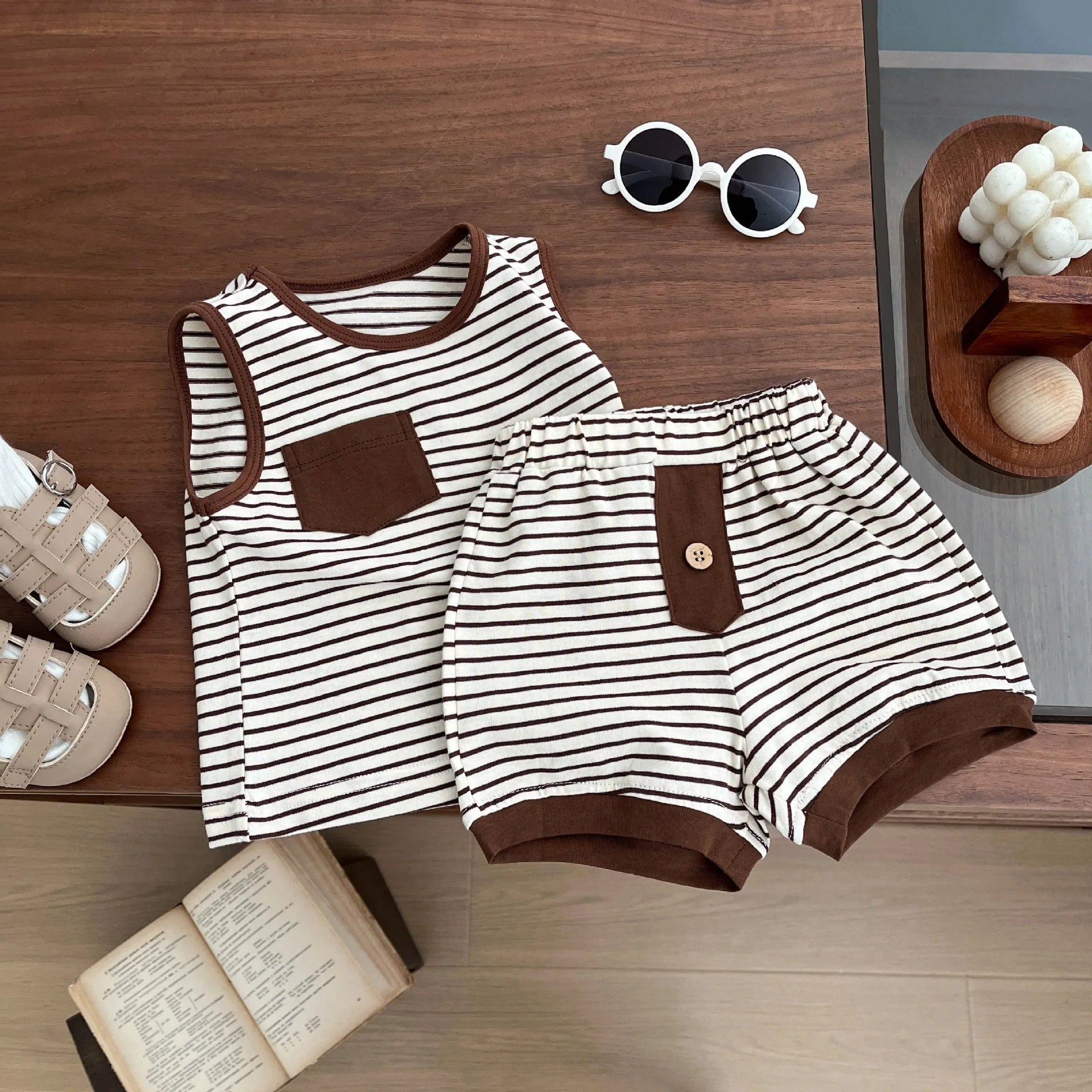 Kids Summer Stripe Clothing Set | 2-Piece Toddler Outfit for Boys & Girls