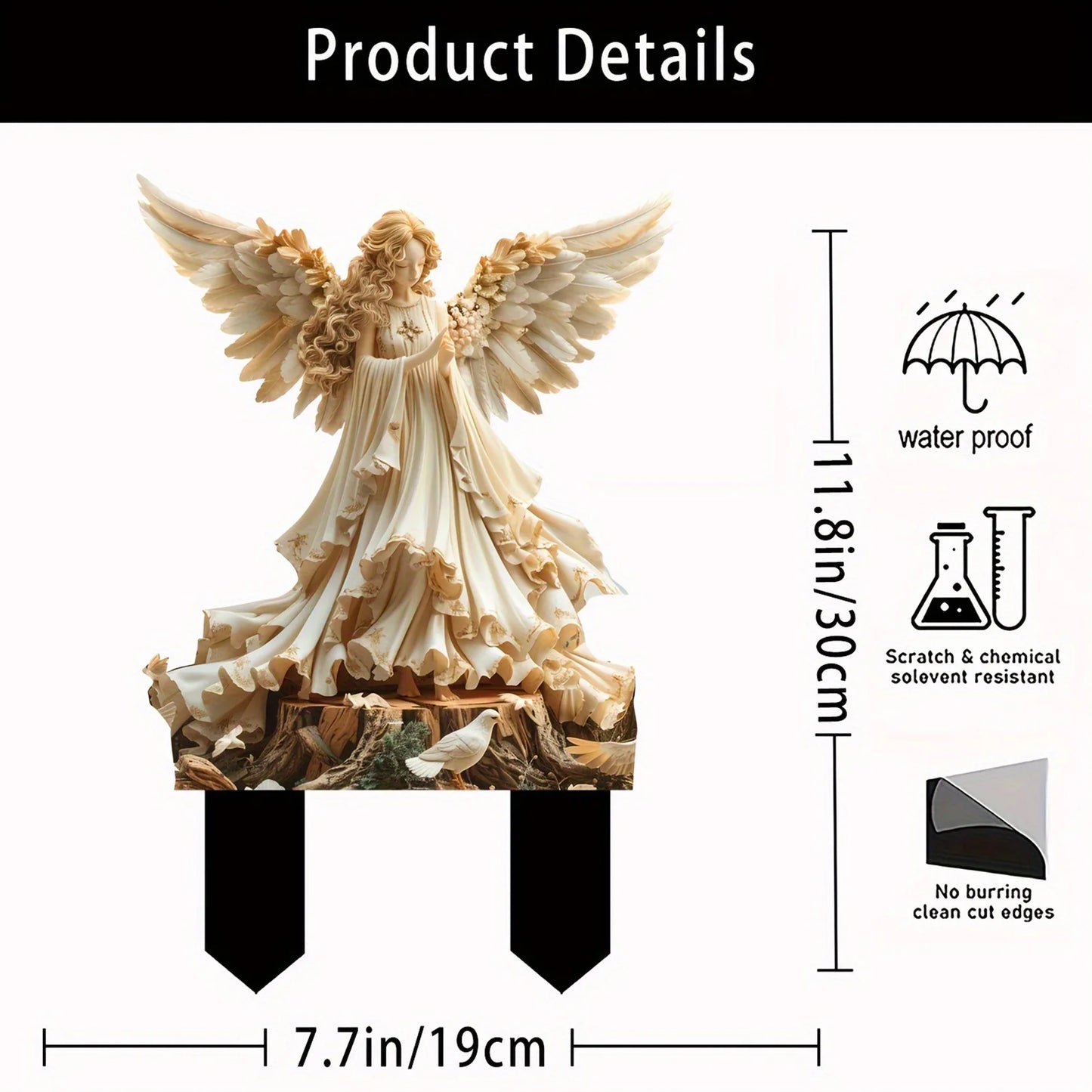 Fairy Garden Stakes Garden 2D Acrylic fairy Stakes Flower fairy outdoor ground plug Garden fairy ground plug  for Yards Patio