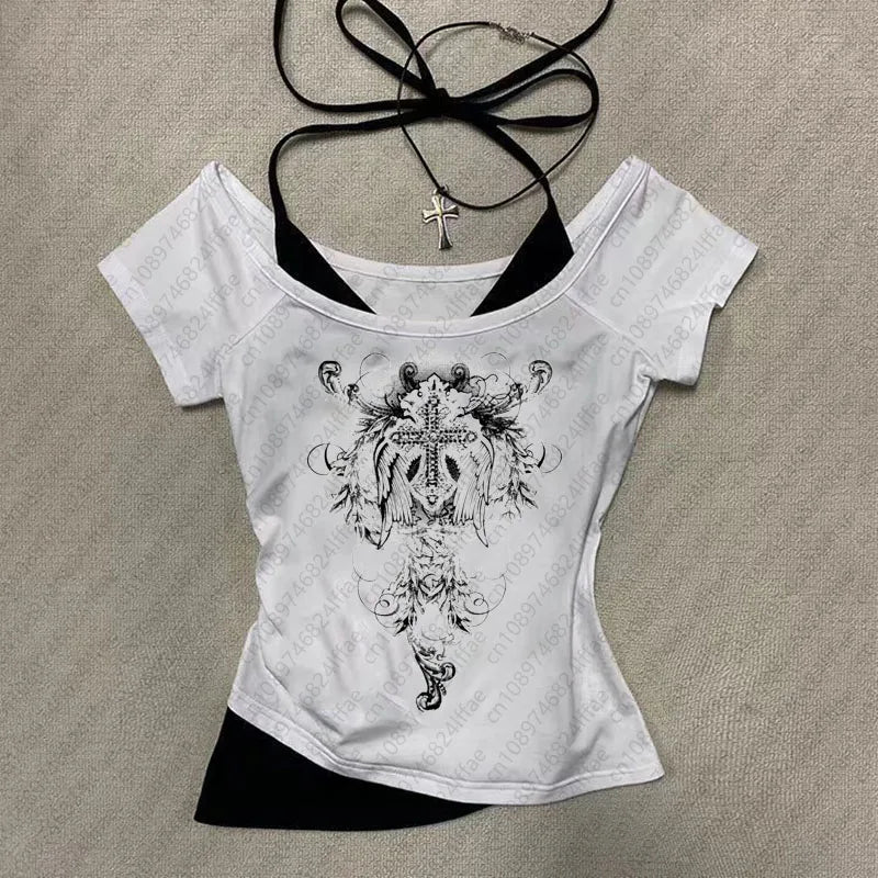 Y2K Vintage Graphic Tee | Women’s Casual Retro Shirt