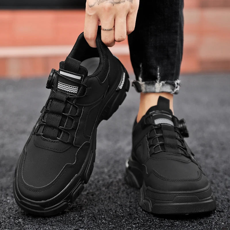 Men’s Autumn Winter Boots | Rotating Shoelaces Casual Outdoor