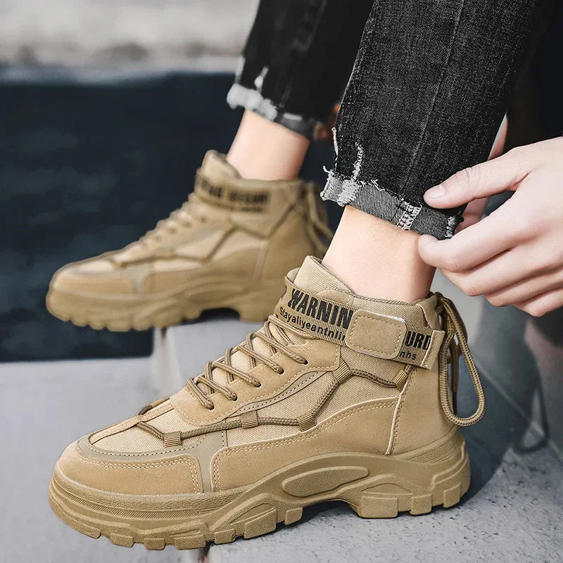 2025 Men’s Autumn Winter Boots | British Style Anti-Skid Flat Shoes