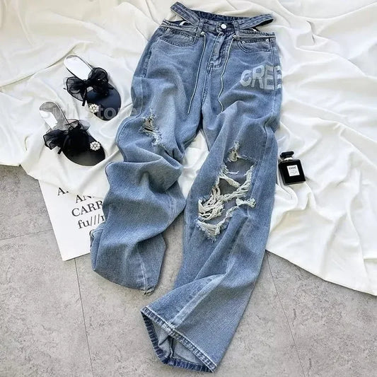 Vintage High Waist Baggy Jeans | Women’s Y2K Denim
