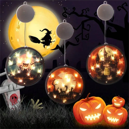 LED String Lights | Flashing Round Window Display Lamp