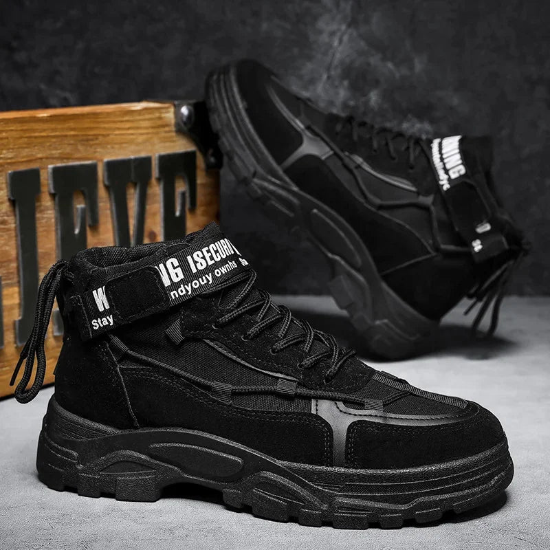 2025 Men’s Autumn Winter Boots | British Style Anti-Skid Flat Shoes