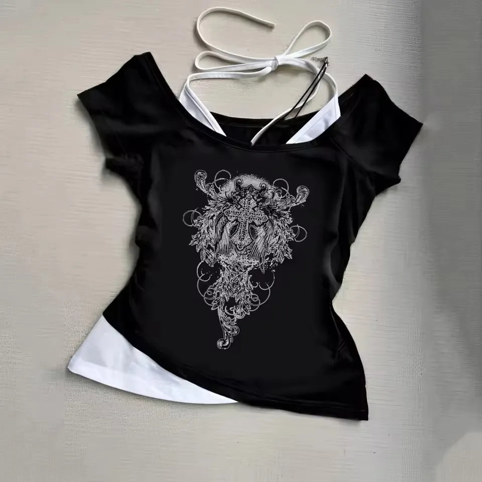 Y2K Vintage Graphic Tee | Women’s Casual Retro Shirt