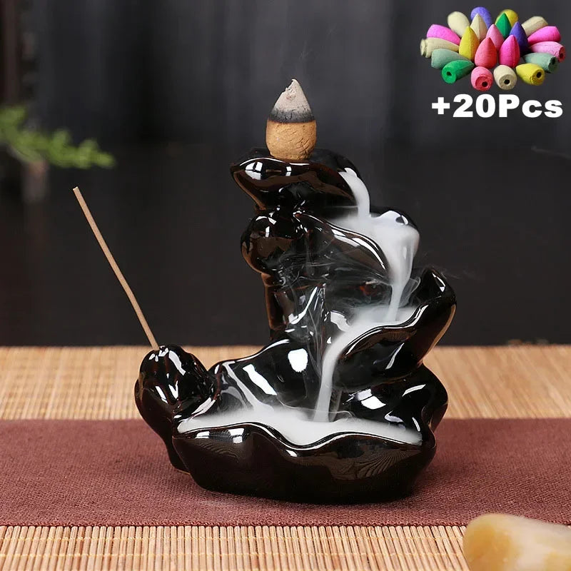 Creative Ceramic Backflow Incense Burner | Home Decor Censer