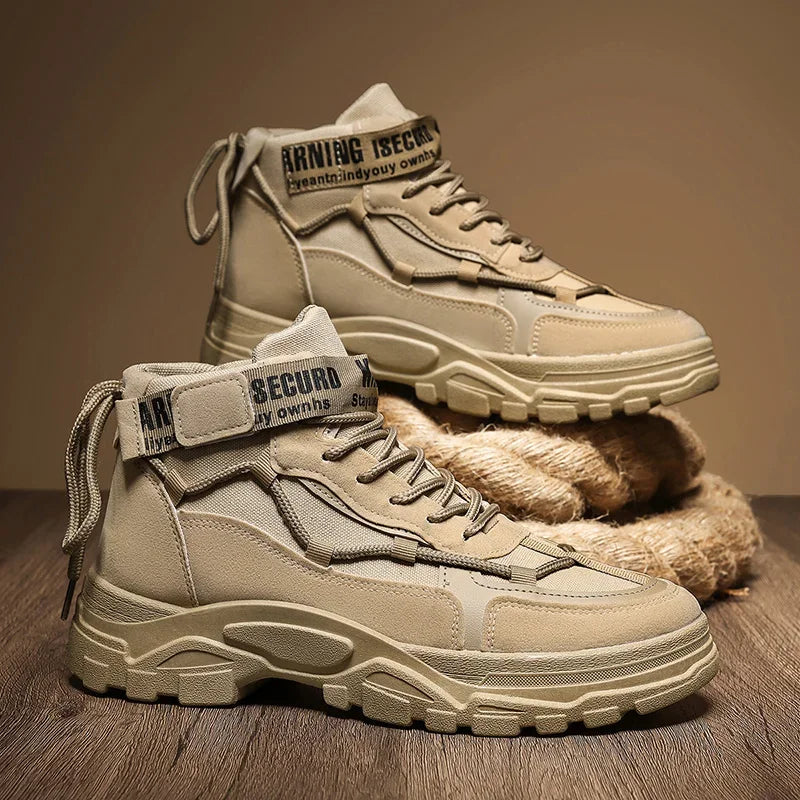 2025 Men’s Autumn Winter Boots | British Style Anti-Skid Flat Shoes