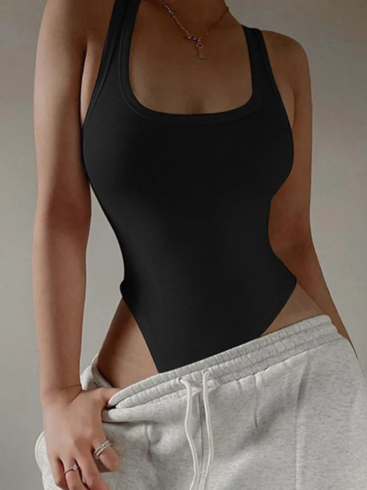 Sleeveless Knit Bodycon Bodysuit | Women’s Clubwear