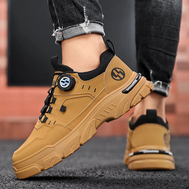 Men’s Autumn Winter Boots | Rotating Shoelaces Casual Outdoor