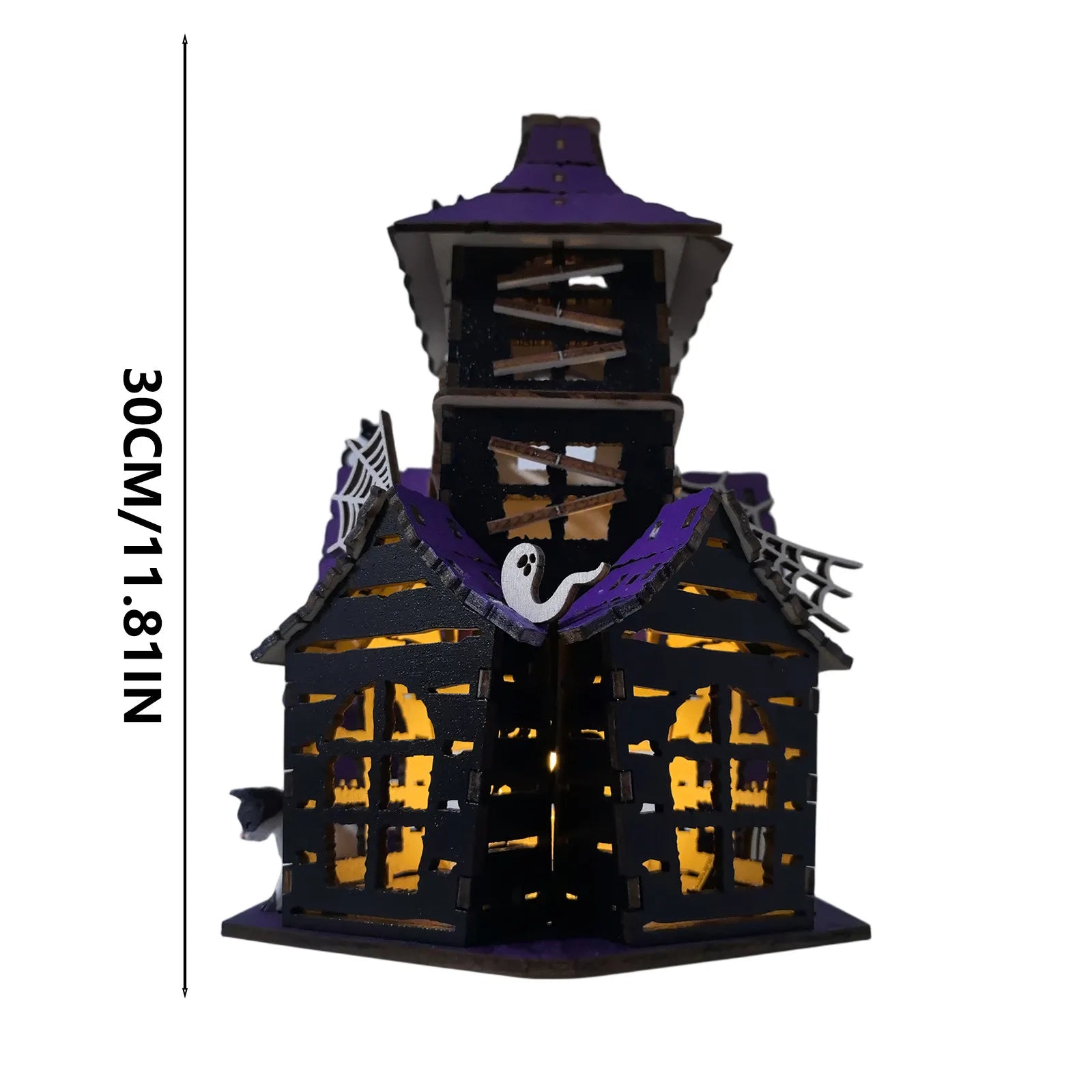 DIY 3D Haunted House Craft | Wooden Decor for Spooky Party Fun
