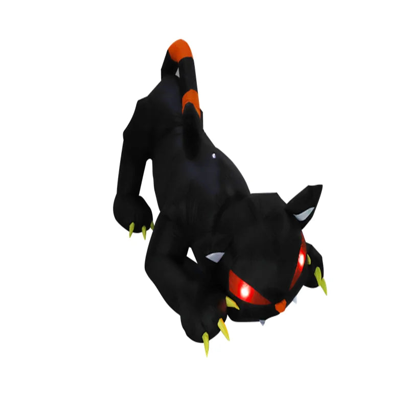 1.8M Inflatable Black Cat | LED Garden Decor with Shaking Head