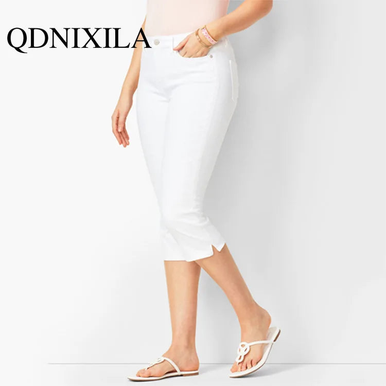 Black Cropped Skinny Jeans | Women’s High Waist Denim