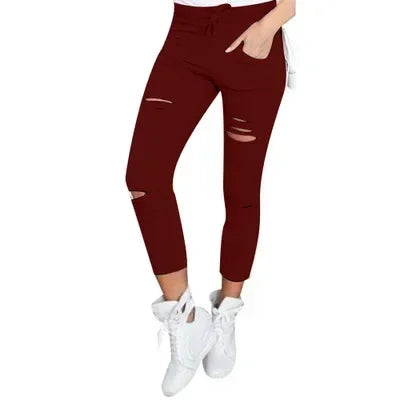 Big Size Ripped Jeans | Women’s Stretch Pencil Pants