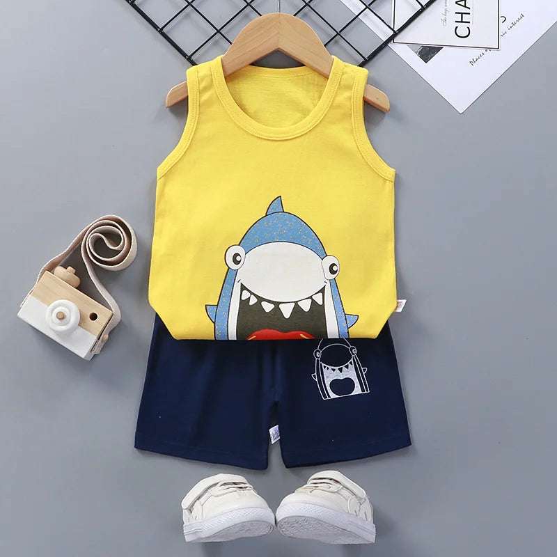 Kids Summer Clothing Set | Cotton Vest