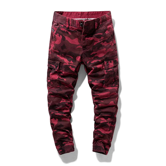 Men’s Camo Cargo Hiking Pants | Outdoor Cotton Camouflage Work Joggers