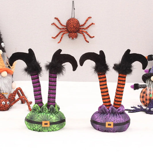 Witch Elf Leg Decoration | Ghost Festival Party Window Display