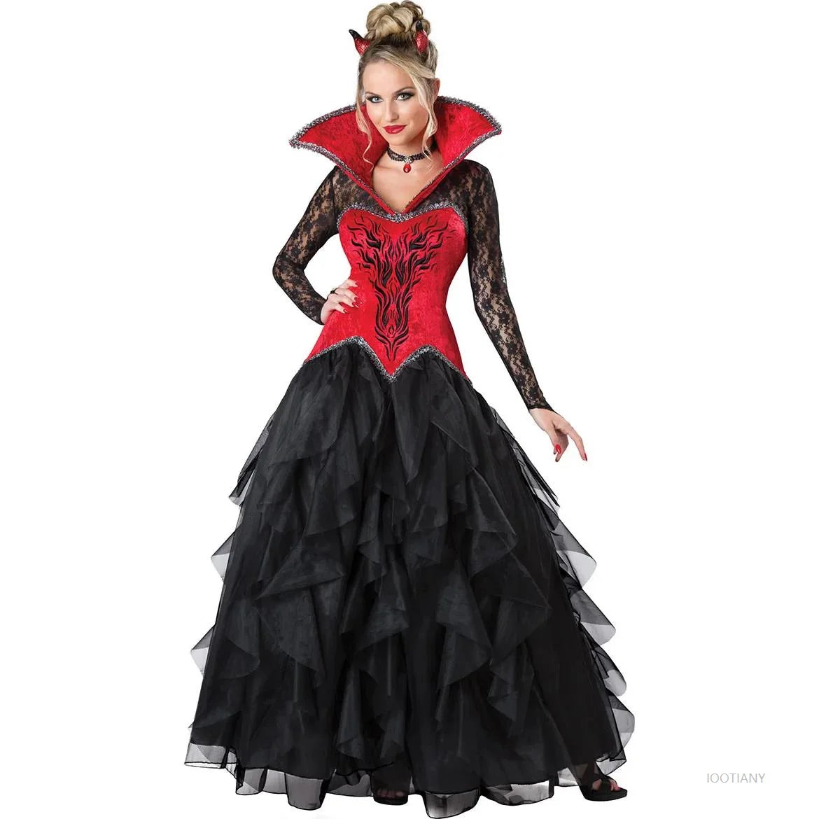 Day of the Dead Gothic Costume | Vampire Witch Zombie Medieval Horror Cosplay Outfit

