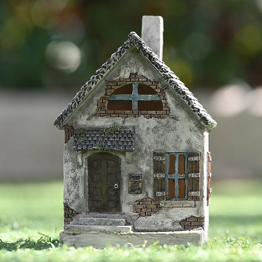 Miniature Fairy Garden House Rustic Fairy Cottage Woodland Fairy Home Miniature Dwellings Mini Country Houses-AT64