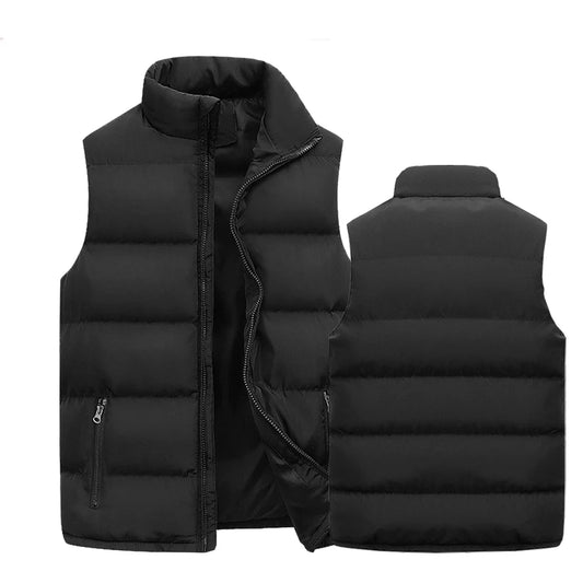 Men’s Warm Sleeveless Vest Jacket Winter Waterproof Waistcoat