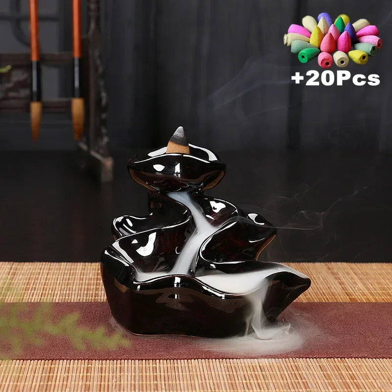 Creative Ceramic Backflow Incense Burner | Home Decor Censer