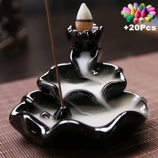 Creative Ceramic Backflow Incense Burner | Home Decor Censer