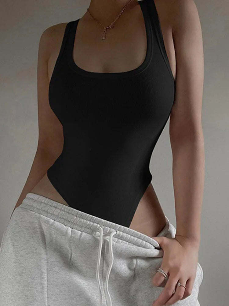 Sleeveless Knit Bodycon Bodysuit | Women’s Clubwear