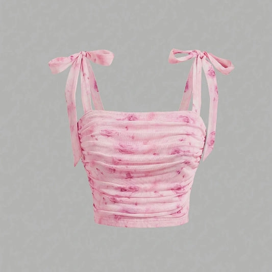 Tie Shoulder Crop Top | Women’s Y2K Summer Streetwear