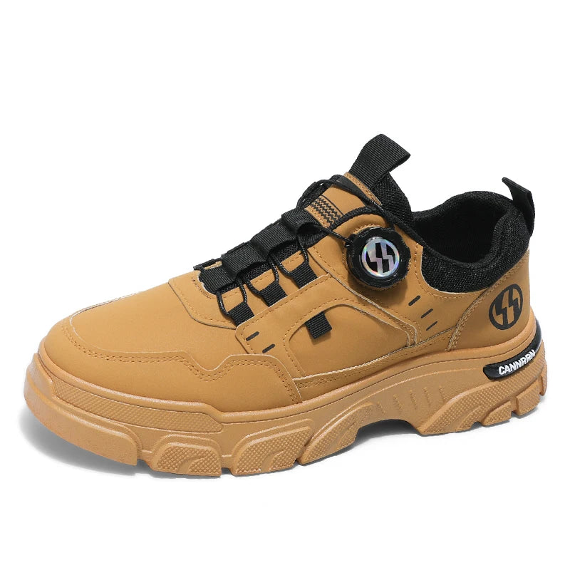 Men’s Autumn Winter Boots | Rotating Shoelaces Casual Outdoor