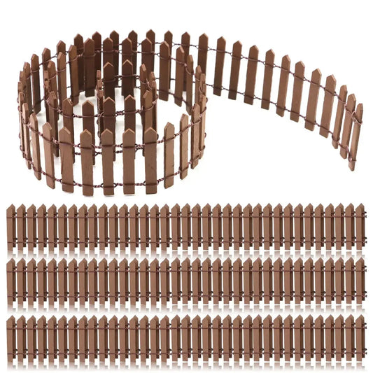 Miniature Fairy Garden Fence 5 x 90cm Mini Wooden Fence DIY Fairy Garden Accessories Wood Barrier Dollhouse Home Craft Decor