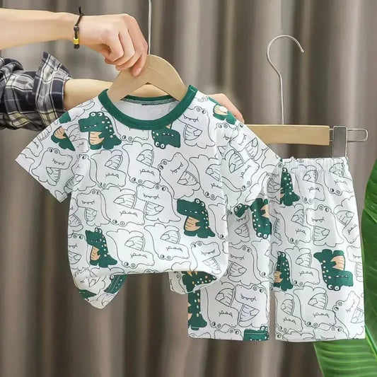 Kids 2PCS Summer Clothing Set | Cotton T-Shirt & Shorts for Boys & Girls