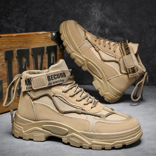 2025 Men’s Autumn Winter Boots | British Style Anti-Skid Flat Shoes