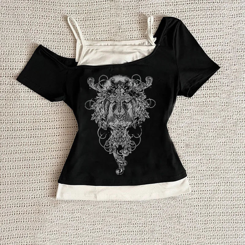 Y2K Vintage Graphic Tee | Women’s Casual Retro Shirt