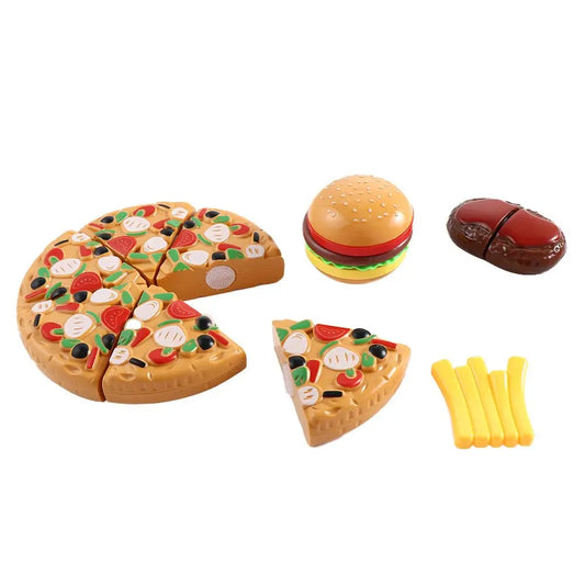 Pretend Play Kitchen Toys | Cutting Vegetable & Fruit Plastic Food Set