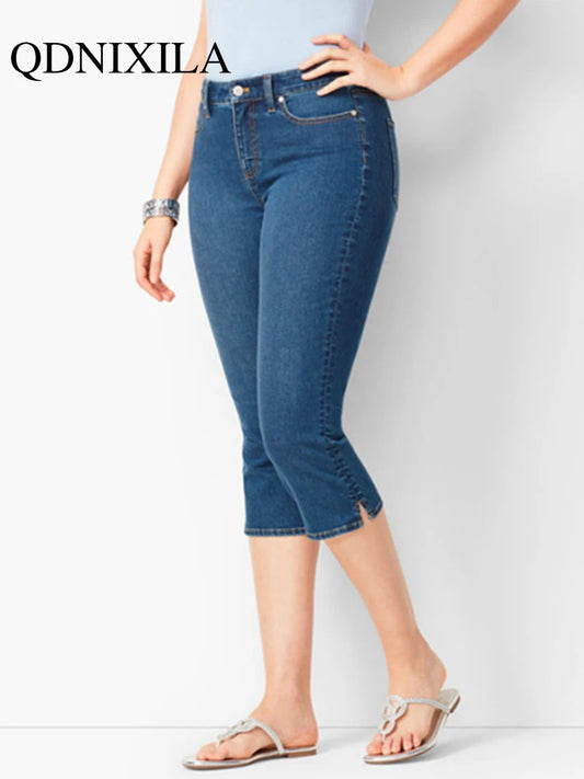 Black Cropped Skinny Jeans | Women’s High Waist Denim