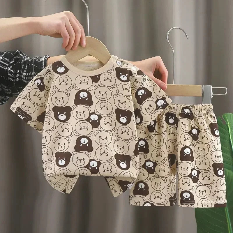 Kids 2PCS Summer Clothing Set | Cotton T-Shirt & Shorts for Boys & Girls