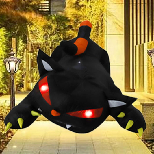 1.8M Inflatable Black Cat | LED Garden Decor with Shaking Head