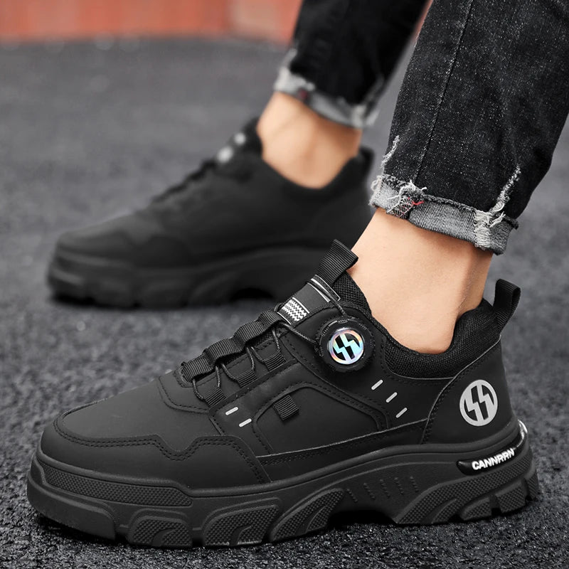 Men’s Autumn Winter Boots | Rotating Shoelaces Casual Outdoor