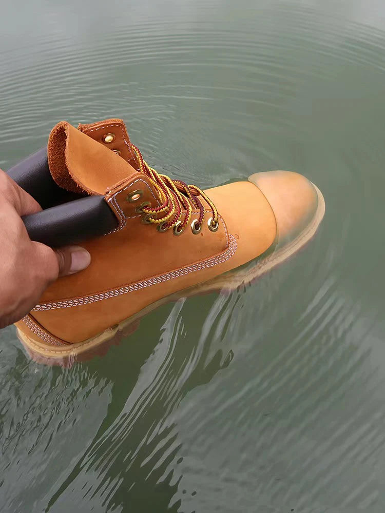 Men’s Genuine Leather Outdoor Boots | 2025 Casual Waterproof Shoes