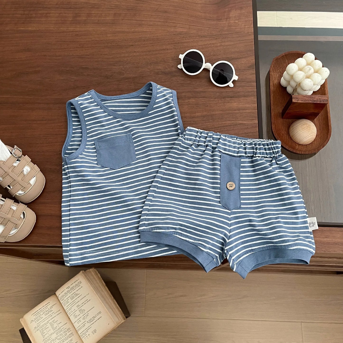 Kids Summer Stripe Clothing Set | 2-Piece Toddler Outfit for Boys & Girls