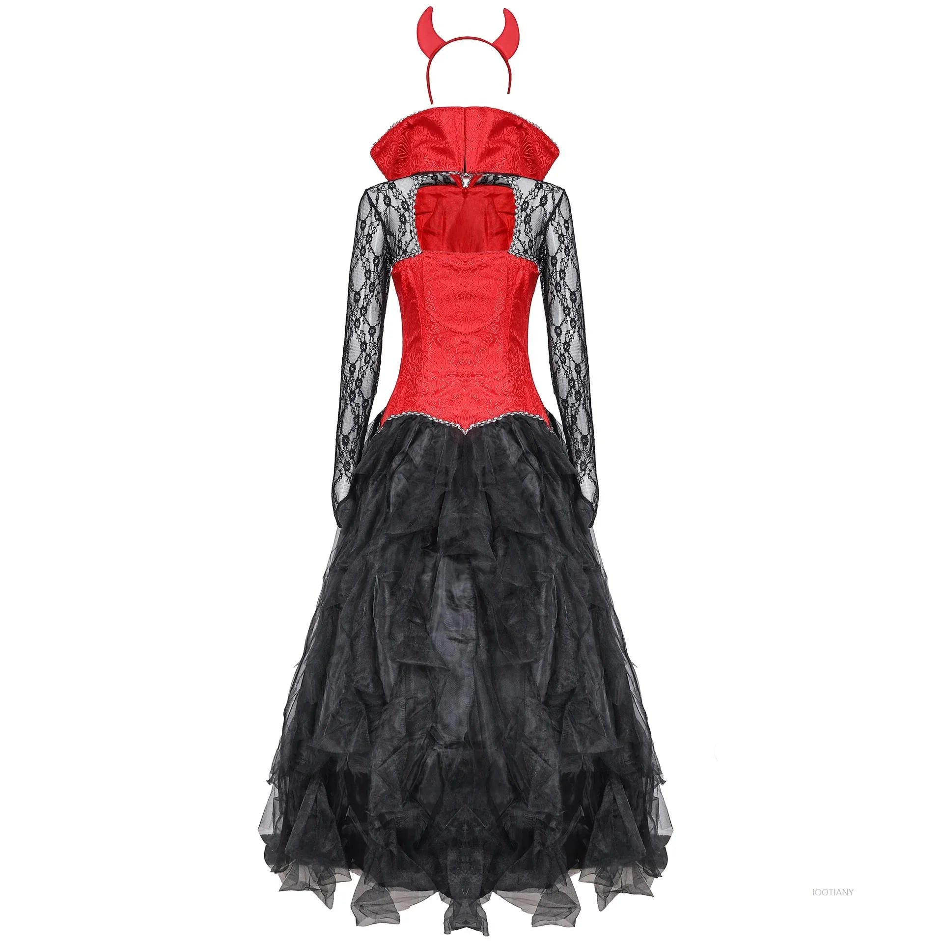 Day of the Dead Gothic Costume | Vampire Witch Zombie Medieval Horror Cosplay Outfit

