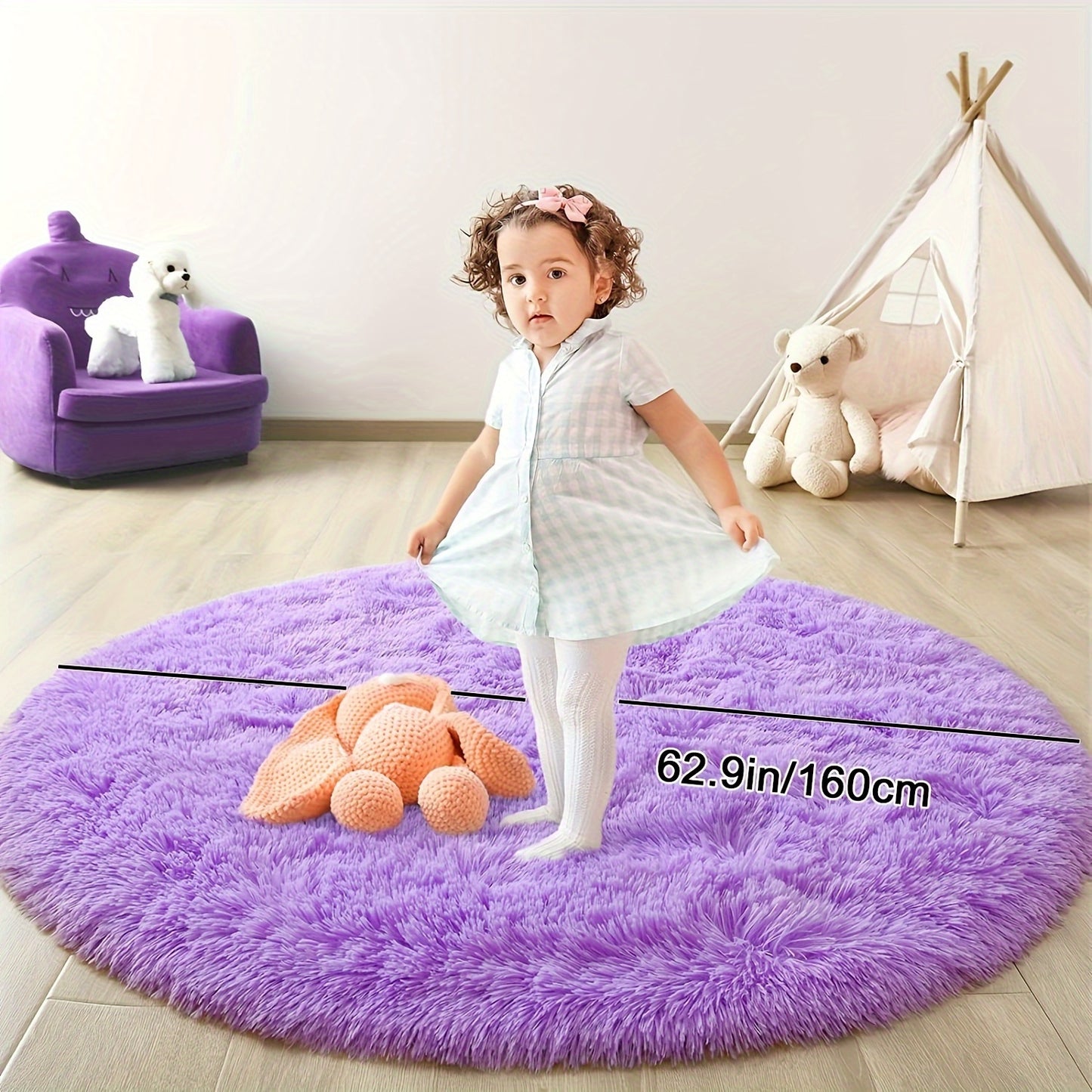 Luxurious Shaggy Rug 4x4 | Ultra-Soft, Non-Slip, Water-Resistant 