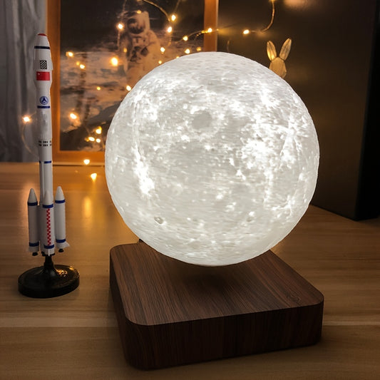 Lunar Miracle Magnetic Levitating Moon Lamp | 3D Craters Night Light
