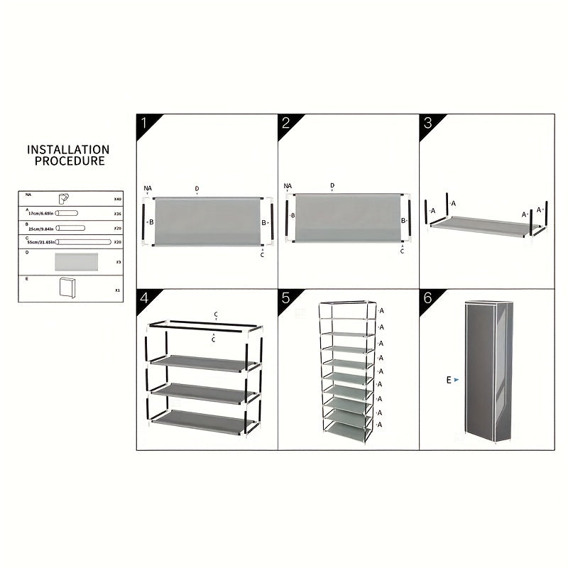 Simple Assembly Shoe Cabinet – Multi-Layer Dustproof Storage Rack