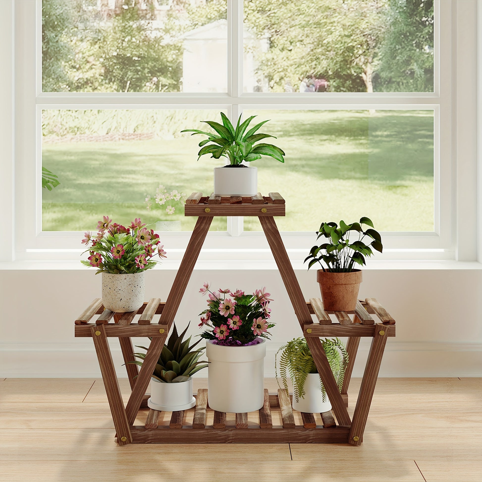 Wooden Plant Stand – Large Indoor/Outdoor Plant Rack