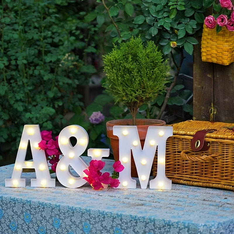 Alphabet LED Letter & Number Lights | Battery-Powered Night Lamp